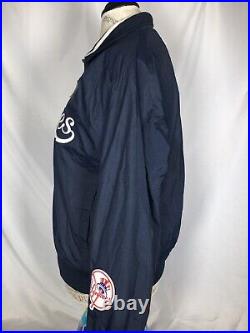 VINTAGE New York Yankees MLB Majestic Navy Blue Dugout Jacket Women's LARGE