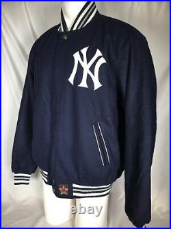 VINTAGE New York Yankees NY Jeff Hamilton MLB Reversible Varsity Jacket Men's XL