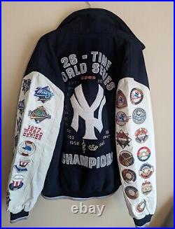 VINTAGE Y2K New York Yankees Jacket Mens XL Wool Leather