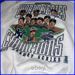 VTG New York Yankees Caricature 2000 World Series Champs Crewneck Sweatshirt XL