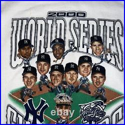 VTG New York Yankees Caricature 2000 World Series Champs Crewneck Sweatshirt XL
