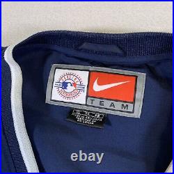 VTG New York Yankees NIKE Blue Pullover Windbreaker Warmup Jacket Men's XL U39