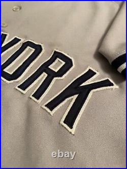 Vintage 90's New York Yankees Authentic On-Field Russell Away Gray Jersey 40/M