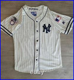 Vintage 90s New York Yankees Men's Pinstripe MLB Starter Jersey, Size Large