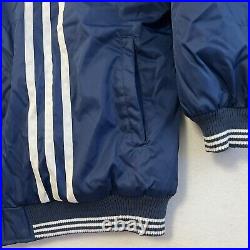 Vintage Adidas New York Yankees Embroirdered Quilted Coaches Jacket Satin XL 2XL
