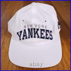 Vintage MLB Starter Arch New York Yankees The Natural Snapback Hat White Twill