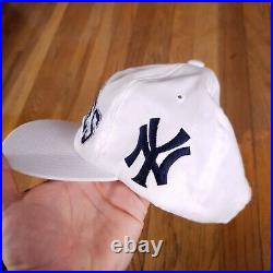 Vintage MLB Starter Arch New York Yankees The Natural Snapback Hat White Twill