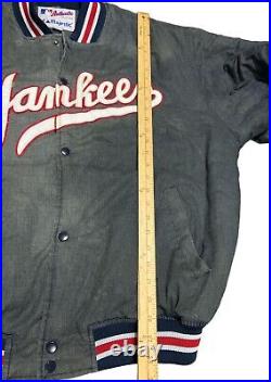 Vintage Majestic Authentic Collection NEW YORK YANKEES Bomber Jacket XL Faded