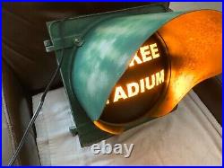 Vintage NEW YORK YANKEES STADIUM Baseball Light Up Traffic Sign Signal MLB RARE