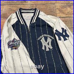 Vintage New York Yankees 1998 World Series Bronx Bombers Pinstripe Jacket Mirage