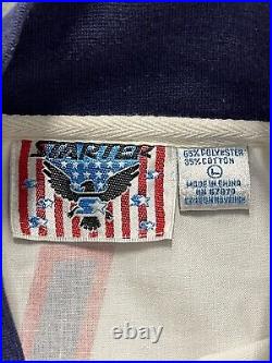 Vintage New York Yankees 80s Starter All Over Print Aop Jacket Pullover L