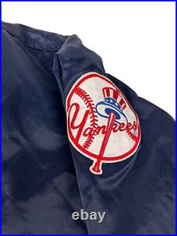 Vintage New York Yankees Majestic Dugout Satin Jacket Bomber Mens 4XL