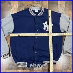 Vintage New York Yankees Mens Jacket Extra Large Varsity Snap Up Made in USA