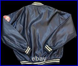 Vintage New York Yankees Satin Bomber Jacket Sz XL Made In USA