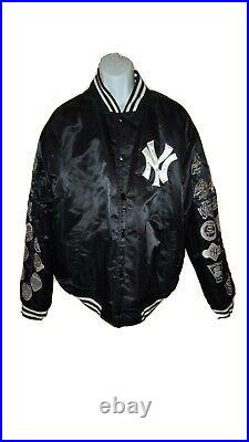 Vintage New York Yankees Satin G3 World Series Champions Patch Jacket Size XL