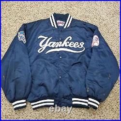Vintage New York Yankees Satin Starter Jacket World Series 2000 MLB NY Bomber XL