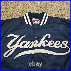 Vintage New York Yankees Satin Starter Jacket World Series 2000 MLB NY Bomber XL