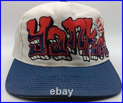 Vintage New York Yankees Snapback Hat Cap 90s Twill