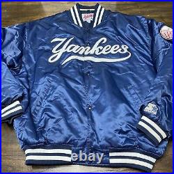 Vintage New York Yankees Starter Diamond Collection Satin Bomber Jacket XXL