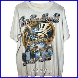 Vintage New York Yankees T-Shirt 1996 World Series Rap Tee Men's Size XL White