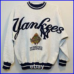 Vintage Rare 1996 New York Yankees Mens Sweatshirt Sz L MLB World Series Champs