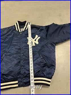 Vintage STARTER MLB New York Yankees Satin Button Front Jacket Men's Large