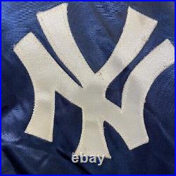 Vintage Starter Diamond Collection Satin Bomber Jacket New York Yankees Size L