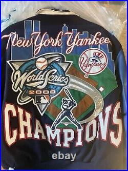 Vtg New York Yankees Jeff Hamilton Jacket JH Design Subway Series 2000 NWOT SZ L
