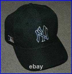Vtg New York Yankees Sports Specialties Black Dome Wool Snapback Hat Cap RARE