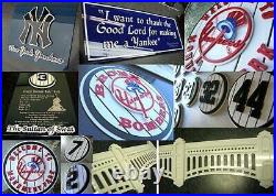YANKEES 3D Retired Numbers set of ANY 6 signs art Jersey New York Baseball