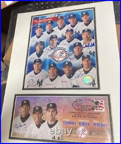 YANKEES New York Yankees 2003 Opening Day 100th Anniversary team photo Signed X4