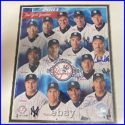 YANKEES New York Yankees 2003 Opening Day 100th Anniversary team photo Signed X4