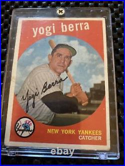 Yogi Berra New York Yankees 1959 Topps Baseball card #180 VG/EX HOF